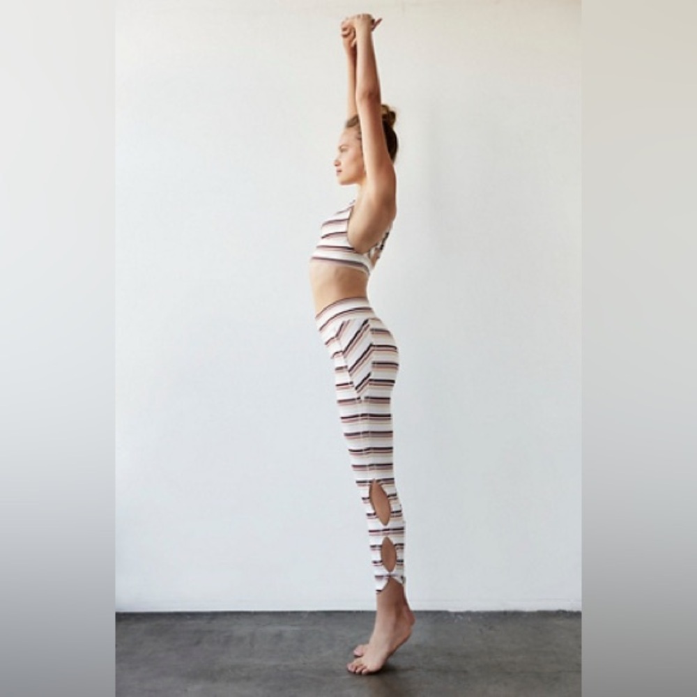 Free People High-Rise 7/8 Length Striped Gidget Legging